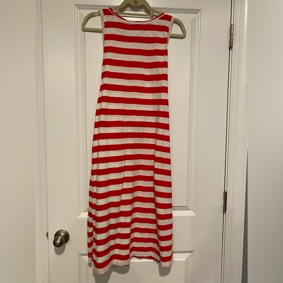 Loft sleeveless cotton midi dress with waist tie - Picture 2 of 4